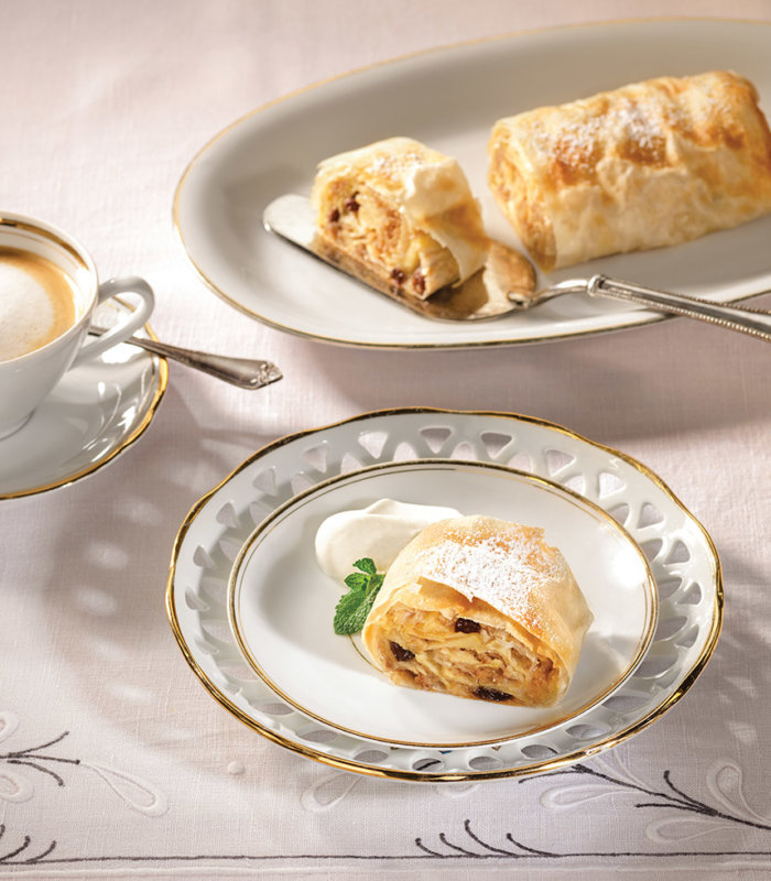 Gezogener Apfelstrudel