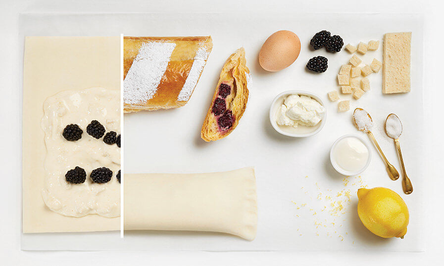 Brombeer Topfen Strudel
