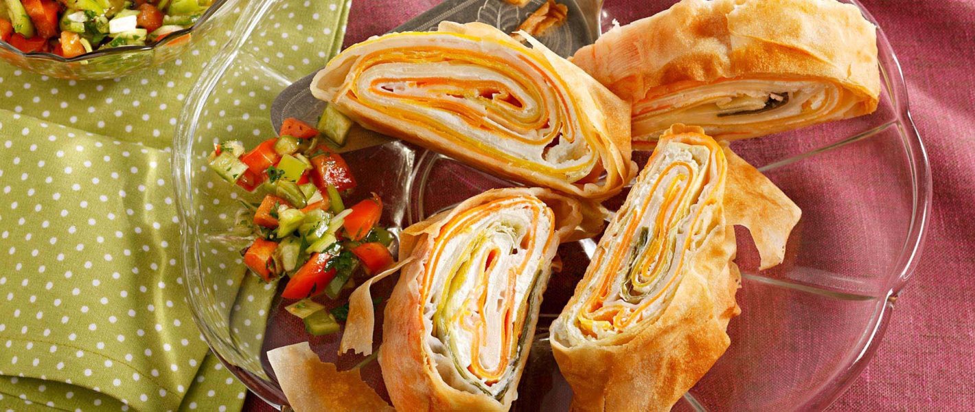Gemüsestrudel mit Frischkäse Tante Fanny