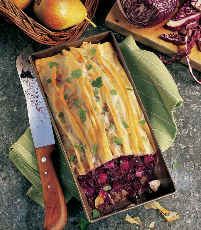 Rotkraut-Strudel mit Birnen Tante Fanny