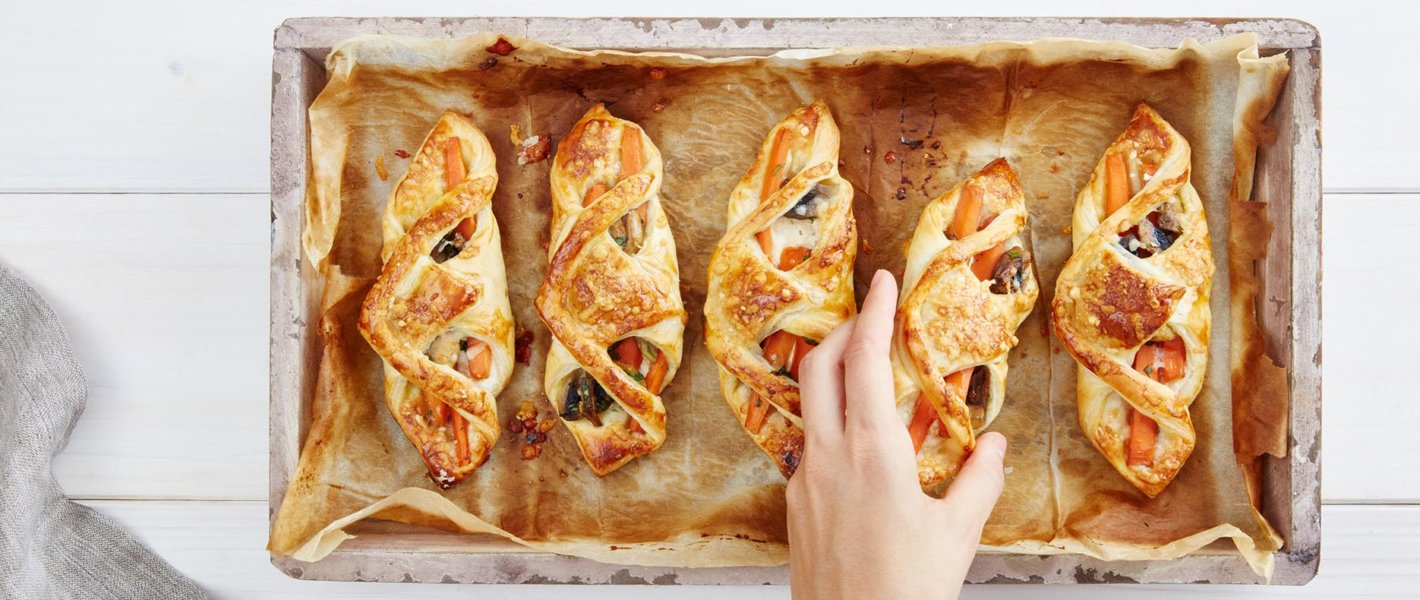 Schwammerl-Karottentaschen mit Hand Tante Fanny