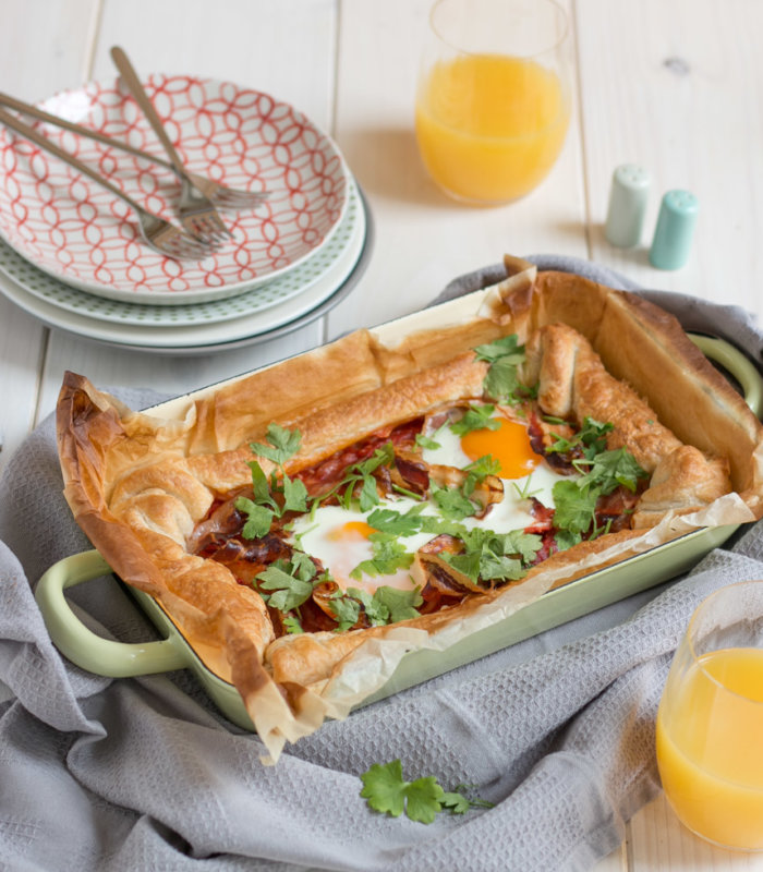 Frühstücks-Blätterteig Quiche