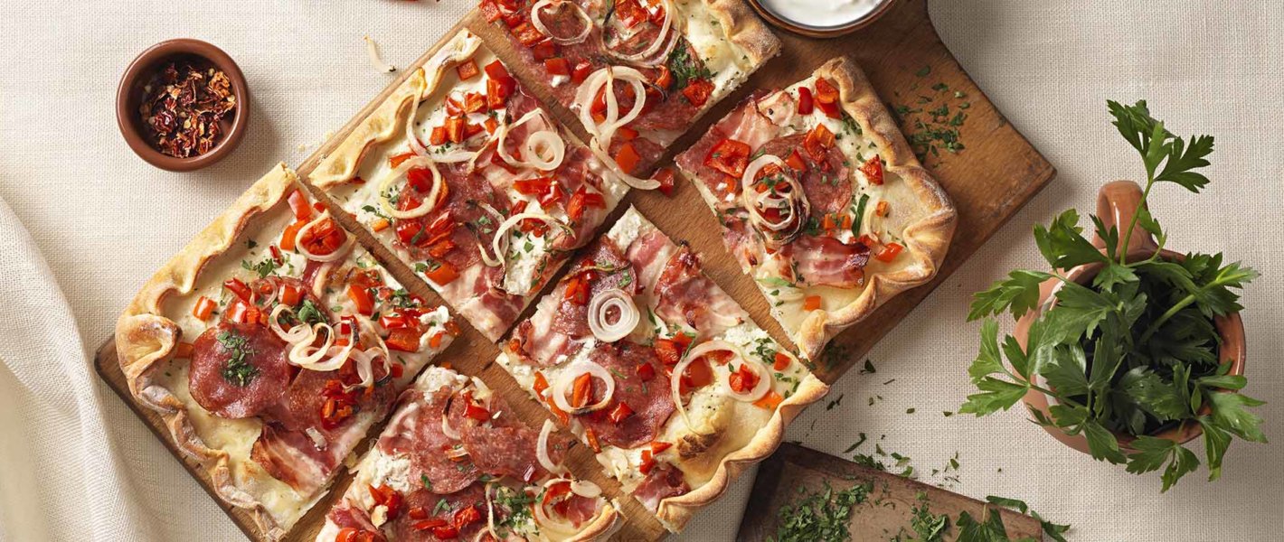 Ungarische Salami-Paprika Pizza Rezept Tante Fanny