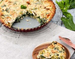 Quiche mit Lachs und Spinat