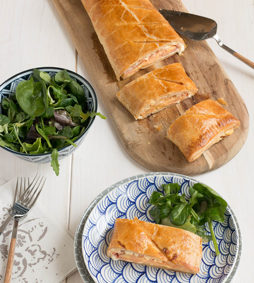 Blätterteigstrudel mit Schinken und Käse - Tante Fanny