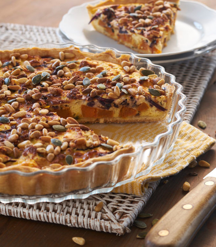 Kürbistarte mit Ricotta