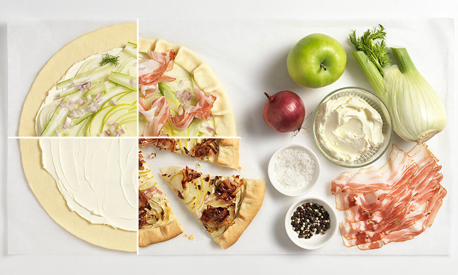 Galette mit Fenchel und Speck