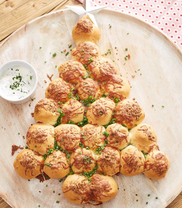 Rezept für Pizzabällchen Tannenbaum