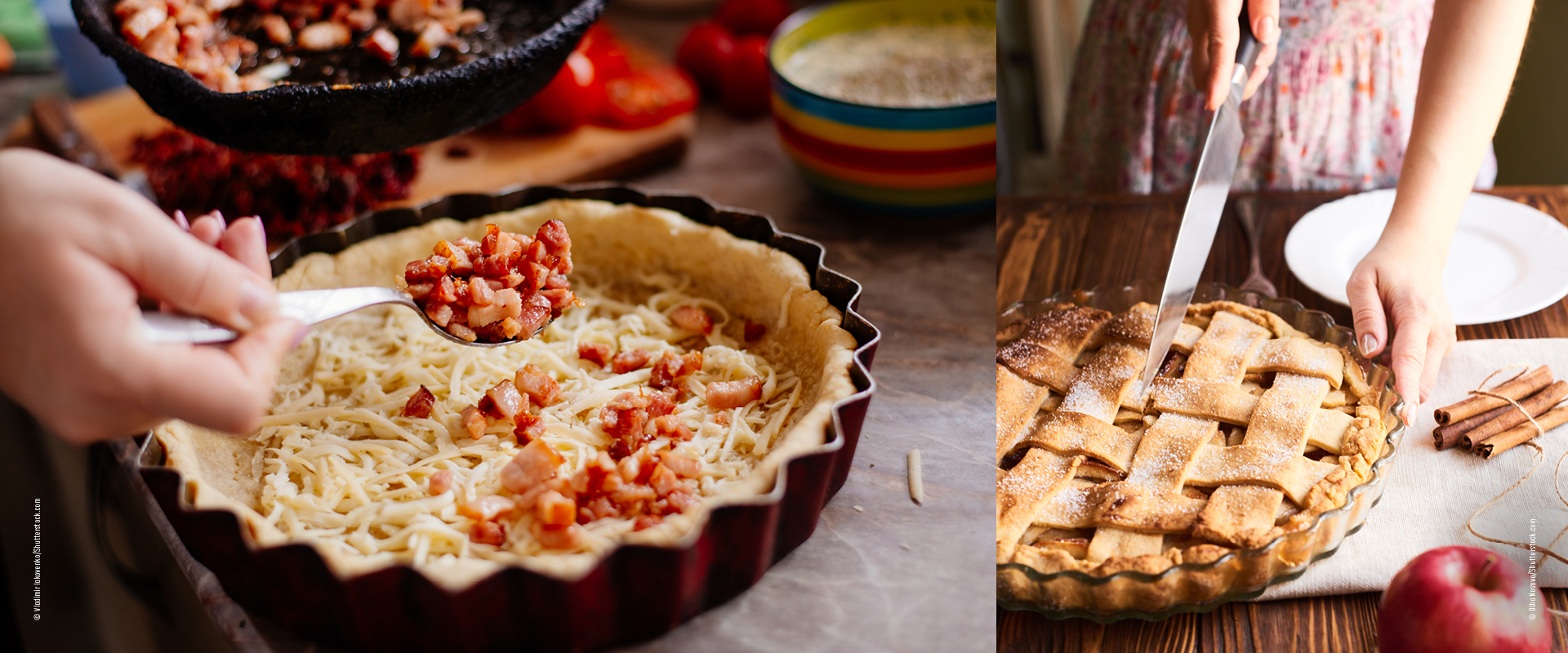 Quicheteig befüllen - Unterschied Quiche und Tarte