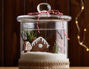 Lebkuchen-Landschaft im Glas