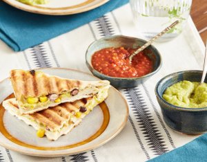 Veganer Flammkuchentoasty: Mexican Style