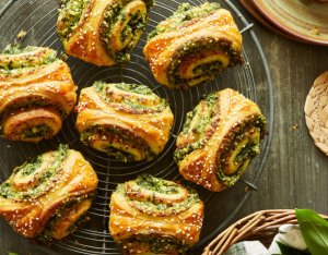Bärlauch-Franzbrötchen