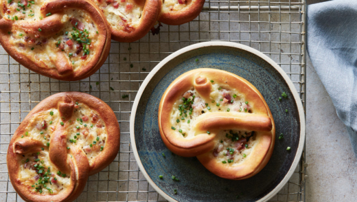 Flammkuchen-Brezeln