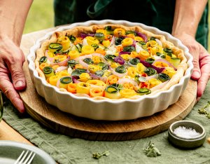 Gemüseröllchen-Quiche